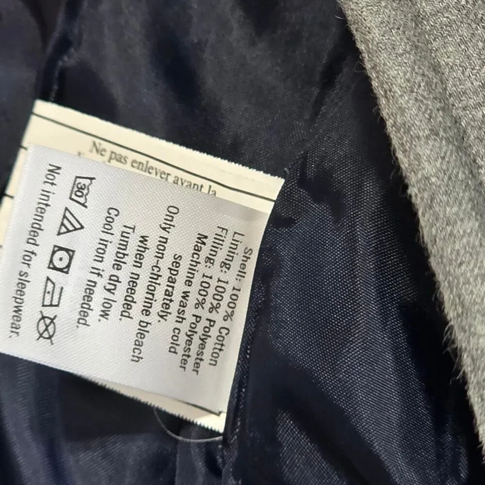Janie and Jack Gray Quilted Puffer Jacket with hood for 18-24 Months